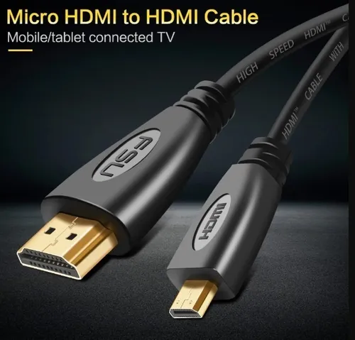 Cable Micro HDMI a HDMI Tipo D 4k full HD